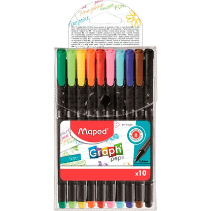 Caneta Fineliner - Maped - Graph´Peps - 10 cores