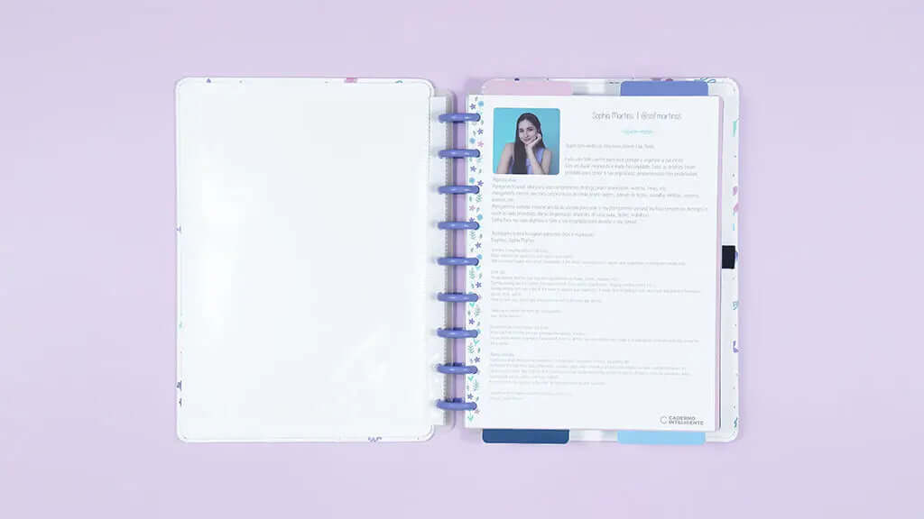 Planner Permanente - Caderno Inteligente - Lilac Fields By Sof 104 Folhas 120g/m²