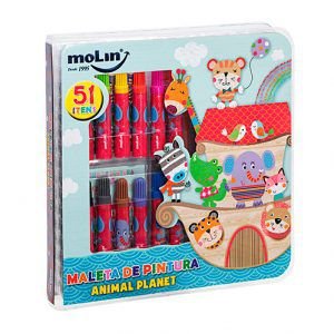 Maleta de Pintura Square Animal Planet 51 itens - frente