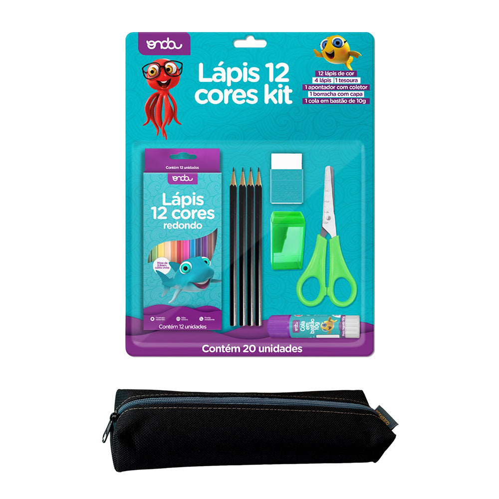 Kit Material Escolar Infantil - 21 itens