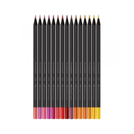 Lápis de Cor - Faber-Castell - EcoLápis Supersoft - 15 Cores Quentes