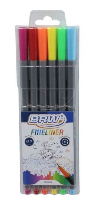 Fineliner BRW - Estojo com 6 cores Neon