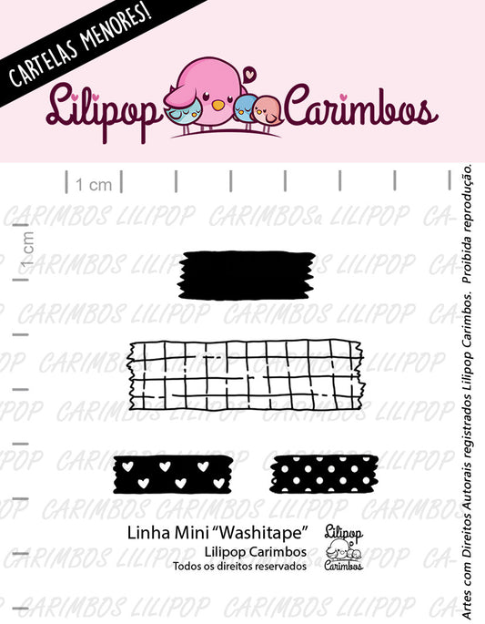 Cartela de Carimbos Mini - Lilipop - Washitape