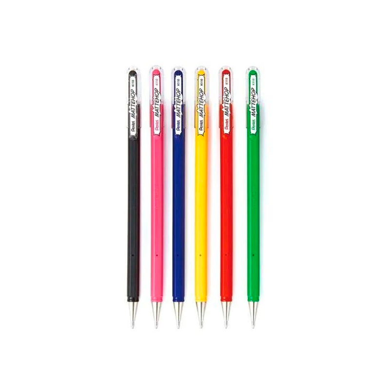 Caneta Gel - Pentel - Mattehop 1.0mm Blister c/ 6 Cores