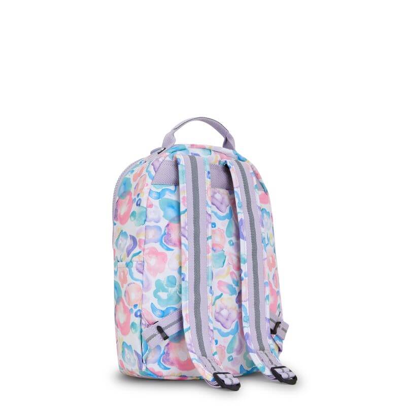 Mochila Seoul S - Kipling - Aqua Flowers