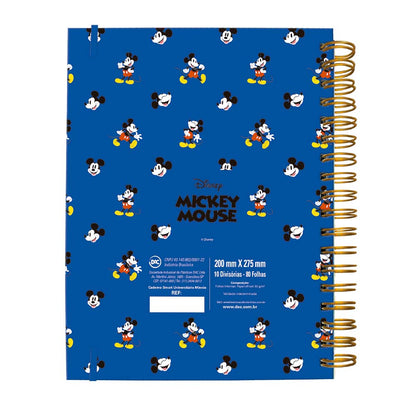 Caderno Smart Universitário 10 Matérias - DAC - Mickey 80 fls