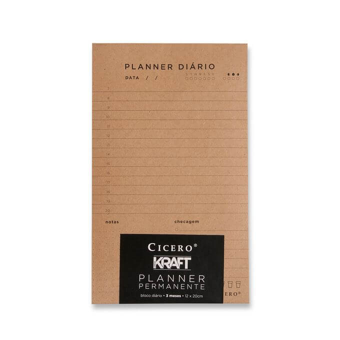 Planner Bloco Permanente - Cícero - Kraft 12x20