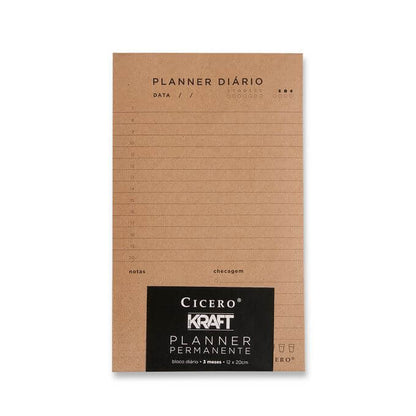 Planner Bloco Permanente - Cícero - Kraft 12x20