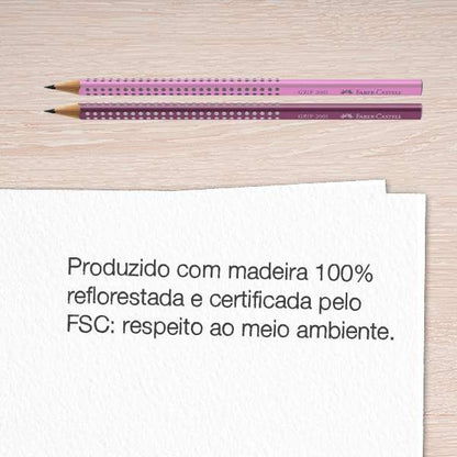 Lápis Eco - Faber-Castell - Grip Roxo e Rosa