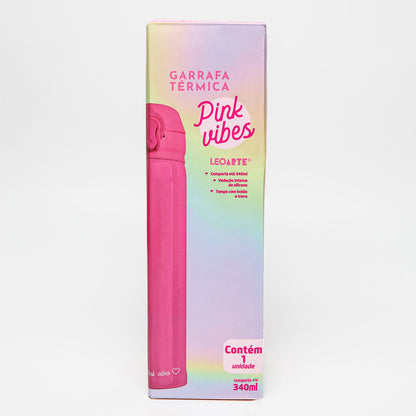 Garrafa Térmica - LeoArte - Pink Vibes 340ml