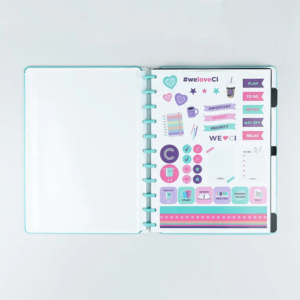 Caderno Grande - Caderno Inteligente - All Aquamarine 80 Folhas 90g/m²