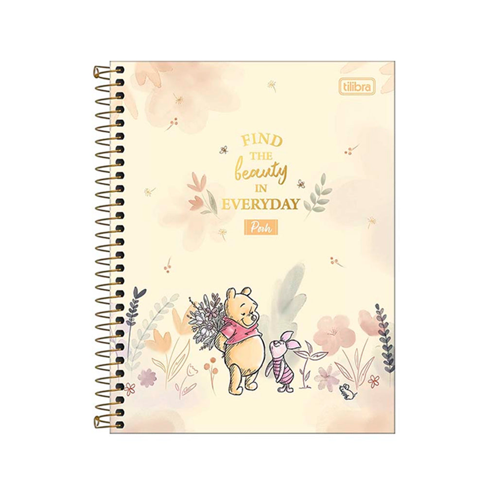 Caderno Colegial - Tilibra - Pooh 10 Matérias 160 Folhas