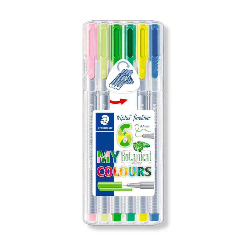 Caneta Fineliner - Staedtler - 0,3mm - 6 Cores Triplus Botanical