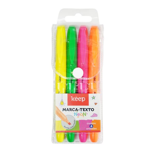 Marca Texto - Keep - 4 Cores Neon