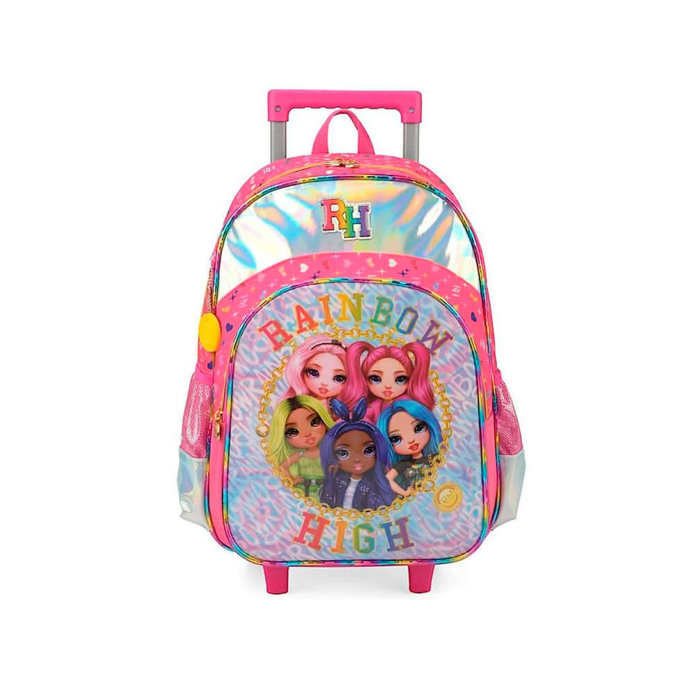 Mochila com Rodinhas - Luxcel - Rainbow High Rosa