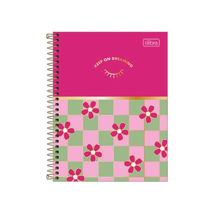 Caderno Colegial - Tilibra - Check Pop 10 Matérias 160 Folhas