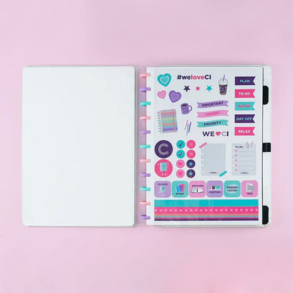 Caderno Grande - Caderno Inteligente - Let's Glitter Colorful 80 Folhas 90g/m²