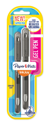 Caneta Gel - Paper Mate - InkJoy c/ Tampa 2 Pretas