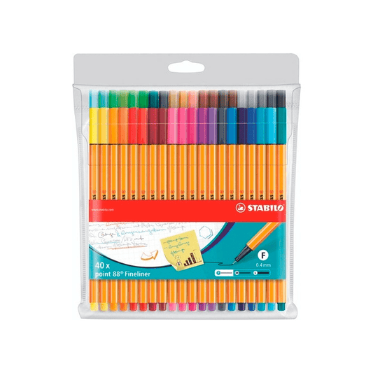 Caneta Fineliner - Stabilo - Point88 Estojo c/ 40 Cores