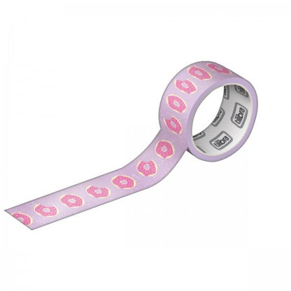 Mini Washi Tape - Tilibra - Candy 5 Rolos 12mmx3m c/ Dispenser