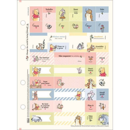 Refil Caderno Argolado Colegial - Tilibra - Tiliflex Pooh c/ 80 Folhas