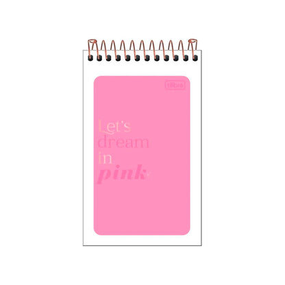 Caderneta Espiral - Tilibra - Love Pink Capa Flexível 60 Folhas