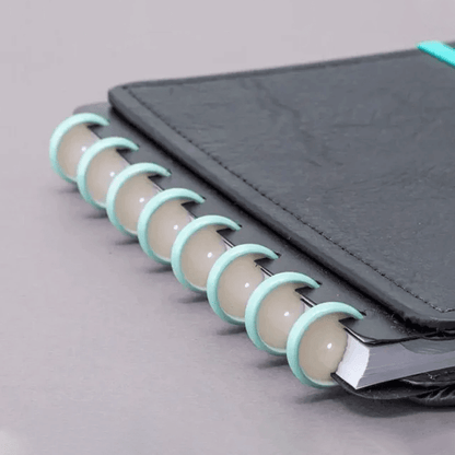 Discos G + Elásticos - Caderno Inteligente - Grande (31mm) Azul Perolado