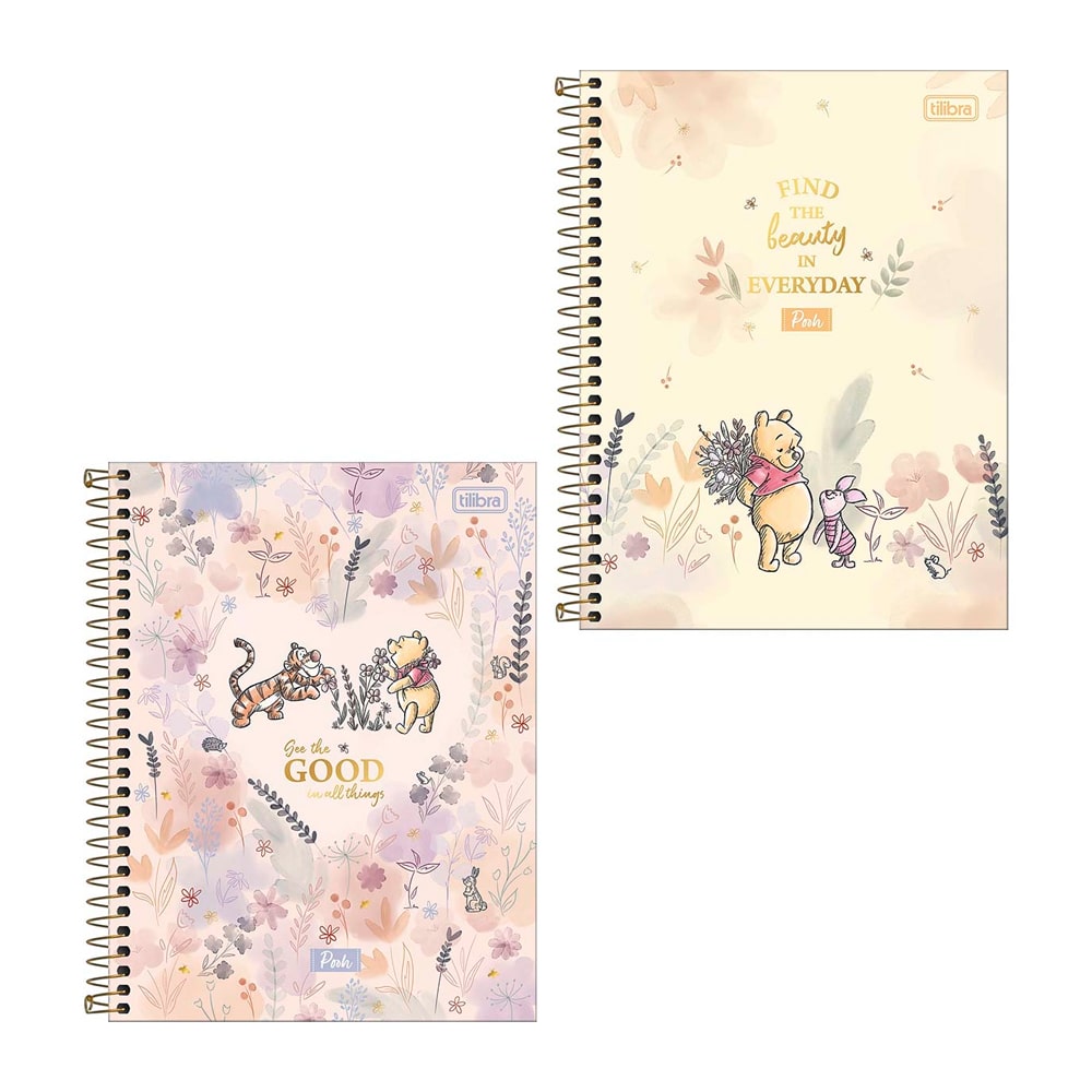 Caderno Colegial - Tilibra - Pooh 10 Matérias 160 Folhas