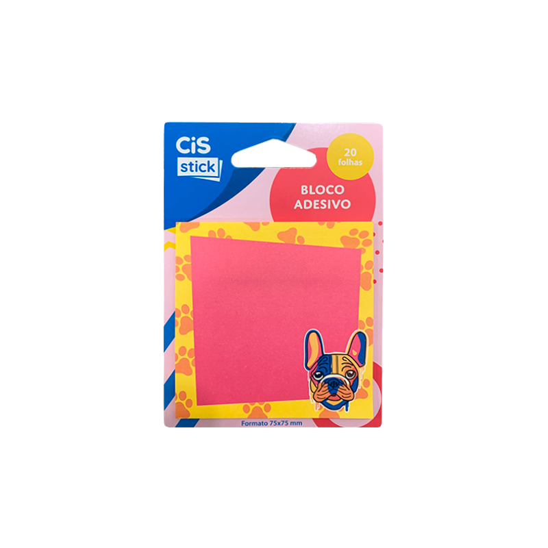 Bloco Adesivo - CIS Stick - Pet 75x75mm 20 Folhas