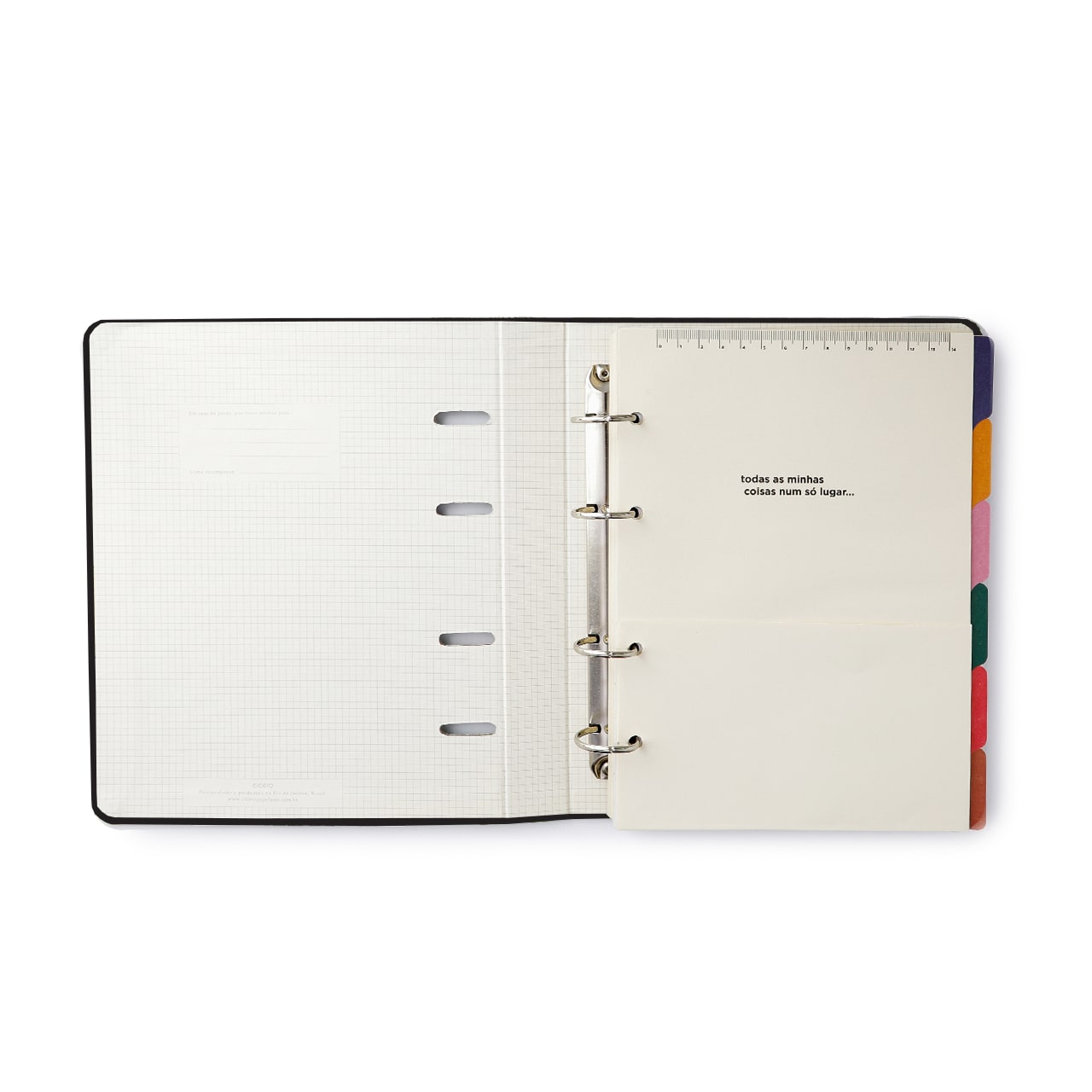 Caderno Criativo Argolado Pássaros Pautado 17x24 Floresta Tropical Branco