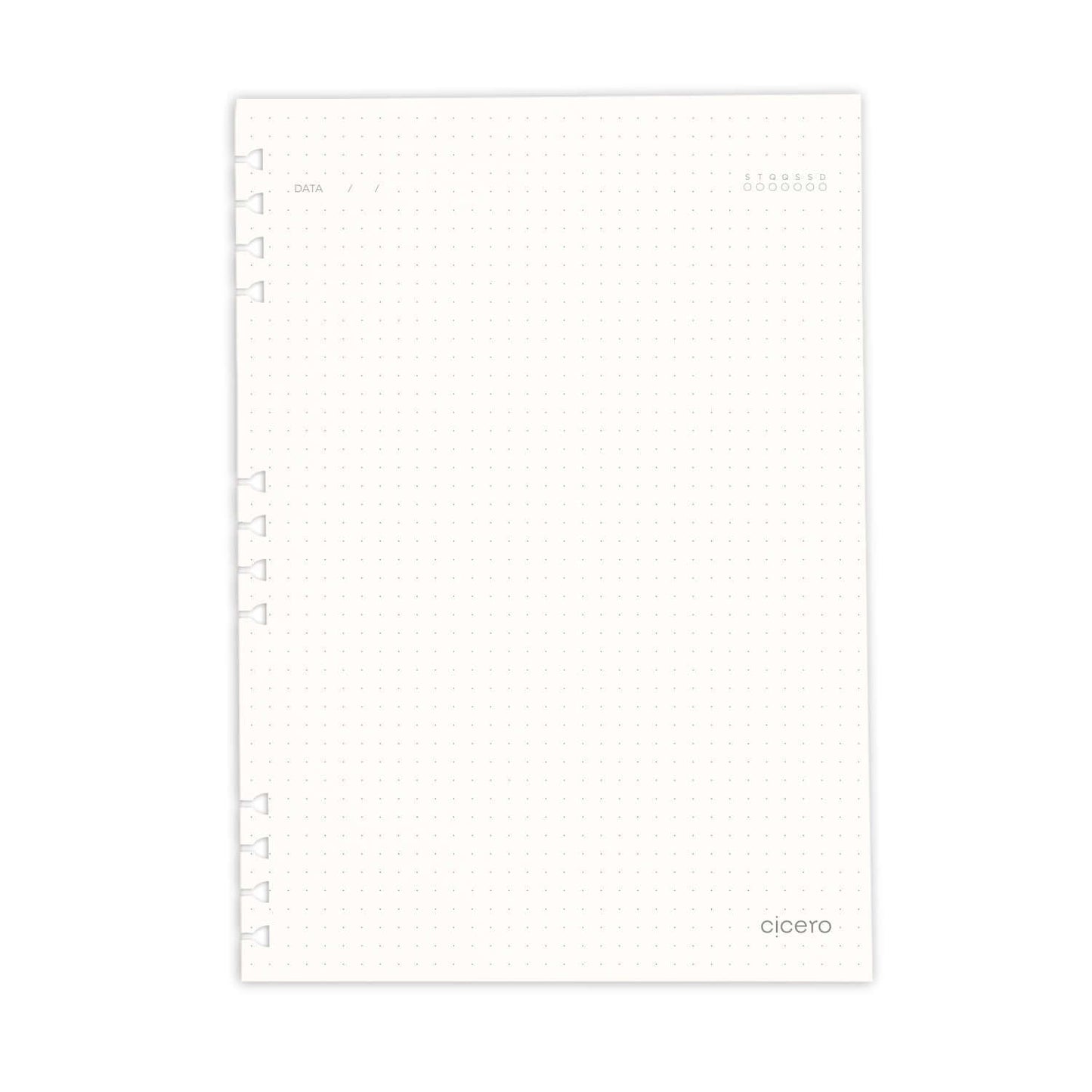 Refil Caderno Organizador - Cícero - Pontado 40 folhas Offset 90g 17x24
