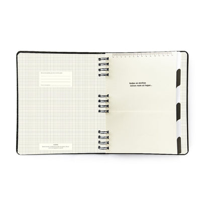 Caderno Organizador - Cícero - Duo Kraft Pautado & Pontado 17x24 Linha e Ponto