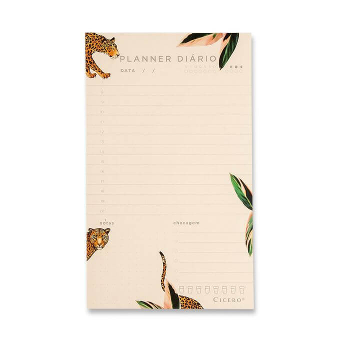 Planner Bloco Diário - Cícero - Onça