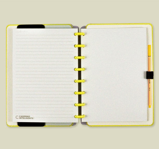 Caderno A5 - Caderno Inteligente - All Yellow