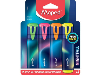 Marca Texto - Maped - Nightfall Estojo com 4 Cores