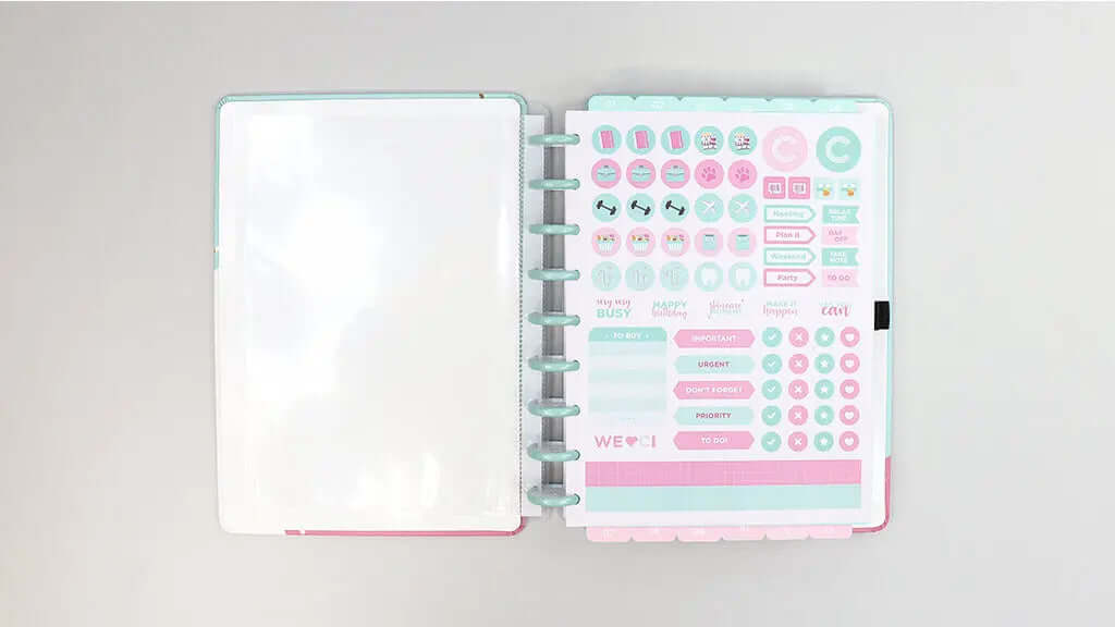 Planner Permanente - Caderno Inteligente - Acqua Glam 93 Folhas 120g/m²