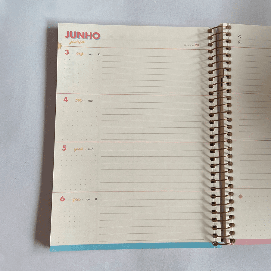 PEQUENO DEFEITO - Planner Espiral 2024 - Tilibra - Be Nice 17,7x24cm 80 Folhas 90g/m²