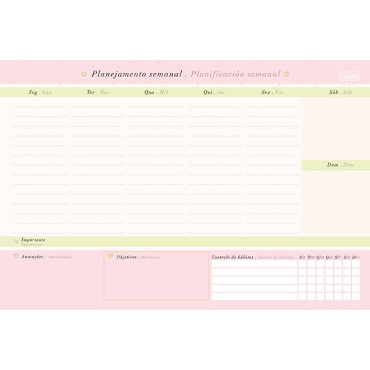 Planner Semanal Permanente - Tilibra - Soho 250mm x 170mm