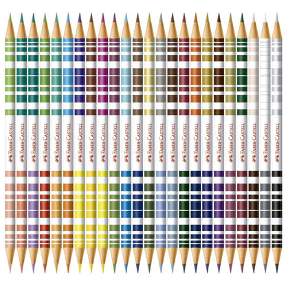 Lápis de Cor - Faber-Castell -  24 Ecolápis Bicolor 48 Cores