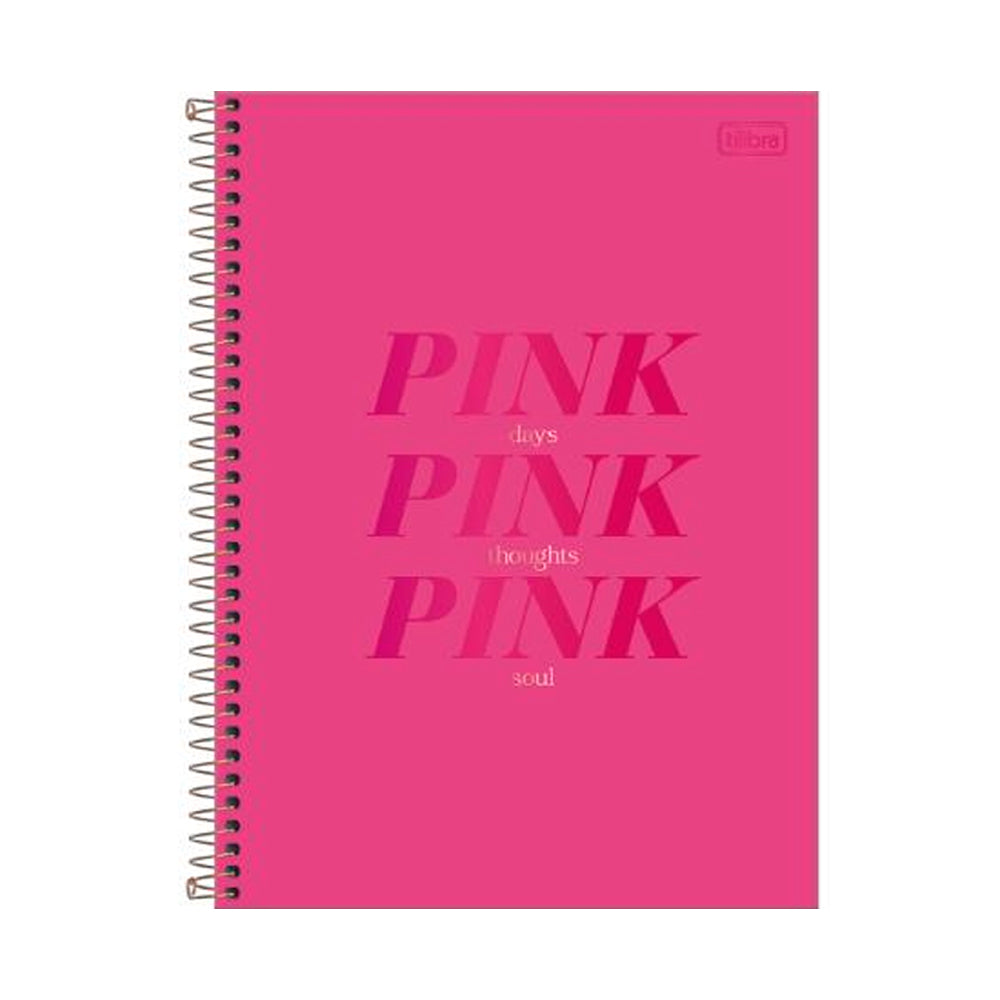 Caderno Universitário - Tilibra - Love Pink 10 Matérias 160 Folhas