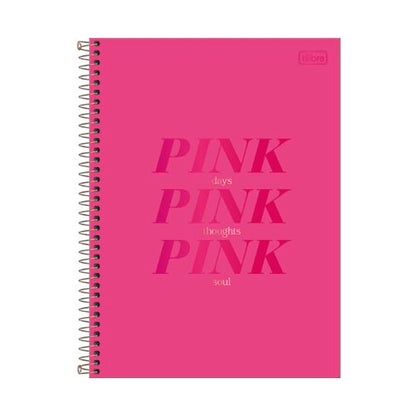 Caderno Universitário - Tilibra - Love Pink 10 Matérias 160 Folhas