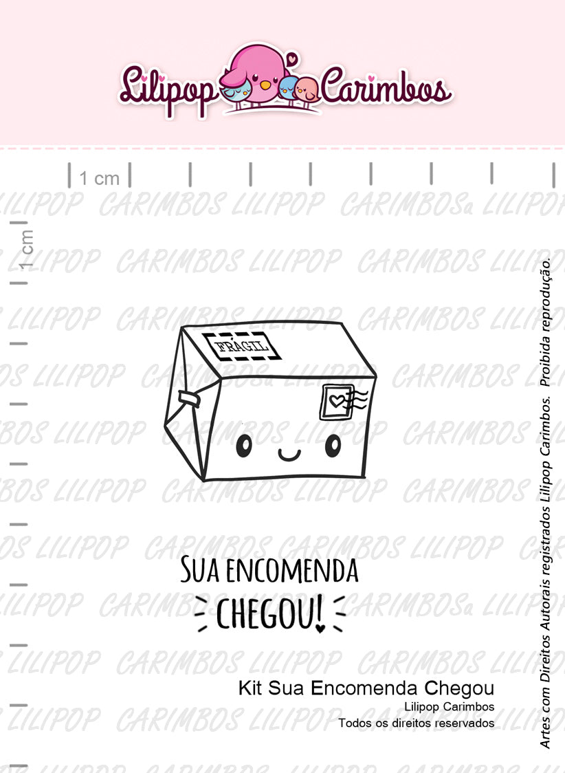 Cartela de Carimbos - Lilipop - Sua Encomenda Chegou