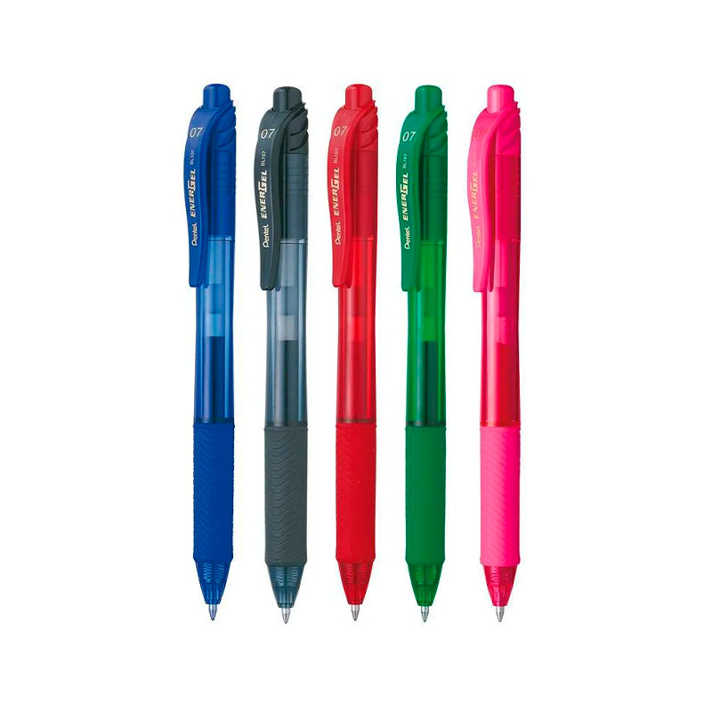 Caneta Gel - Pentel - Energel X Retrátil 0.7mm 5 Cores