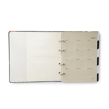 Caderno Criativo Argolado Kraft Pautado 17x24 Linha e Ponto