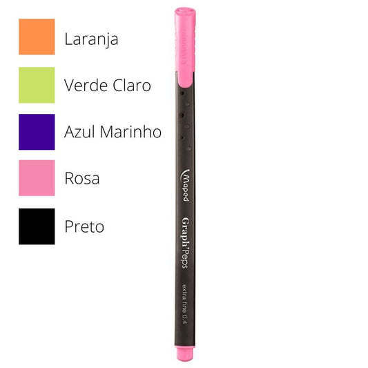 Caneta Fineliner - Maped - Graph´Peps 0,4mm Cores Sortidas