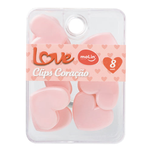 Clips Coração - Molin - Caixa c/ 8 Unidades