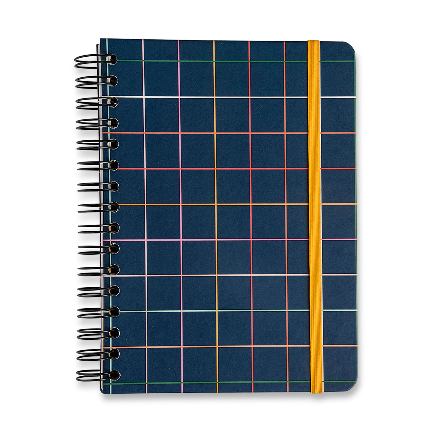 Caderno A5 Wire-o - Cícero - Pautado Quadriculado Azul