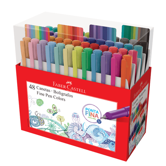 Caneta Fineliner - Faber-Castell - Fine Pen Colors 48 Cores