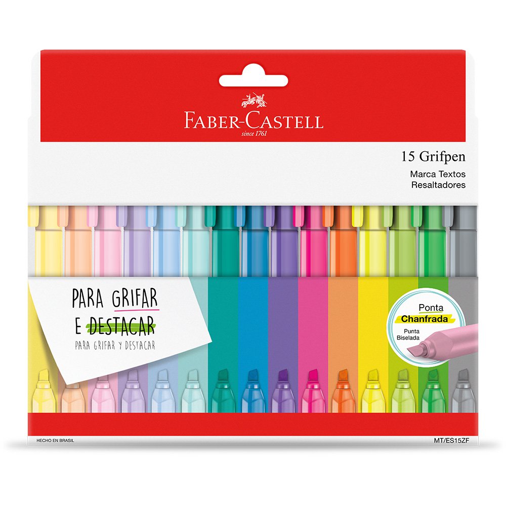 Marca Texto - Faber-Castell - Grifpen Estojo com 15 unidades