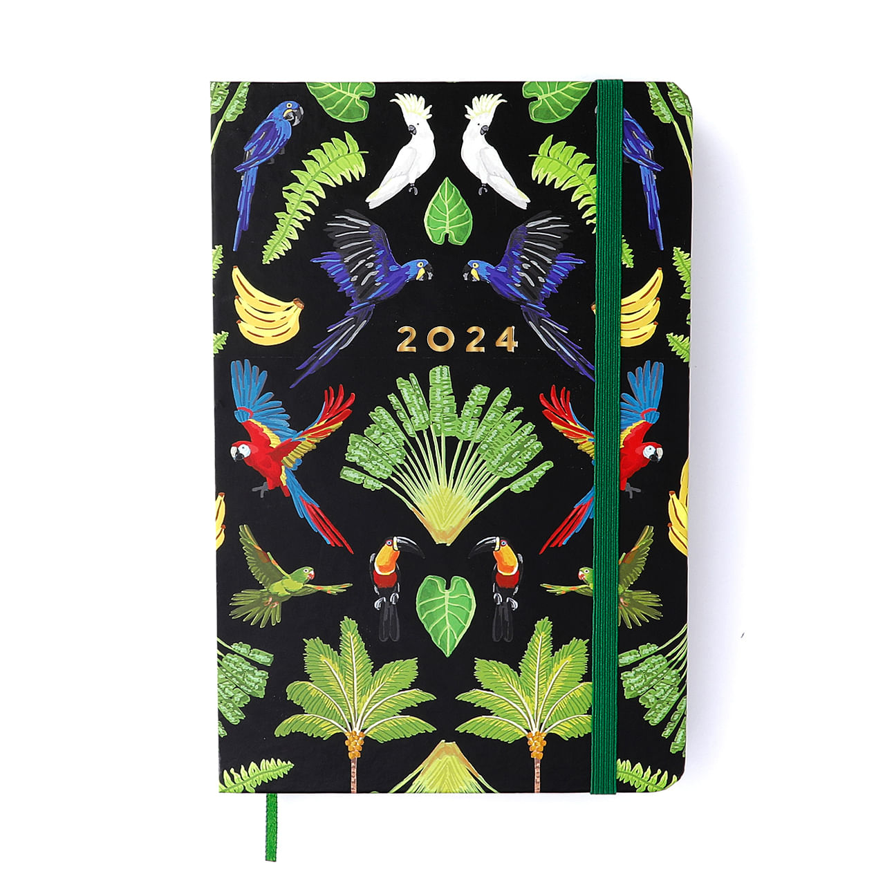 Agenda 2024 - Cícero - Pássaros Diária 14x21 Floresta Tropical Preto